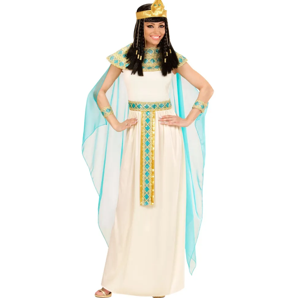 NEU Damen-Kostüm Cleopatra-Kleid, inkl. Schmuck, Stirnband und Umhang, Gr. XS