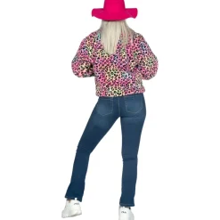 NEU Damen-Kostüm Jacke Regenbogen-Leopard, Gr. 36-38