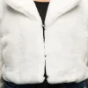 NEU Damen-Kostüm Plüsch-Jacke kurz, weiß, mit Taschen, Gr. M-L