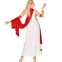 NEU Damen-Kostüm Römische Kaiserin, Kleid mit Umhang, Armbändern und Lorbeerkranz, Gr. S