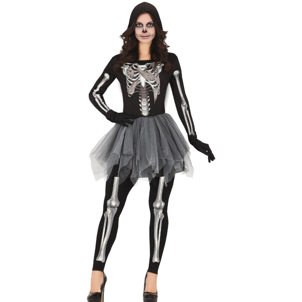 NEU Damen-Kostüm Tutu-Kleid Skelett, Gr. S (36-38)