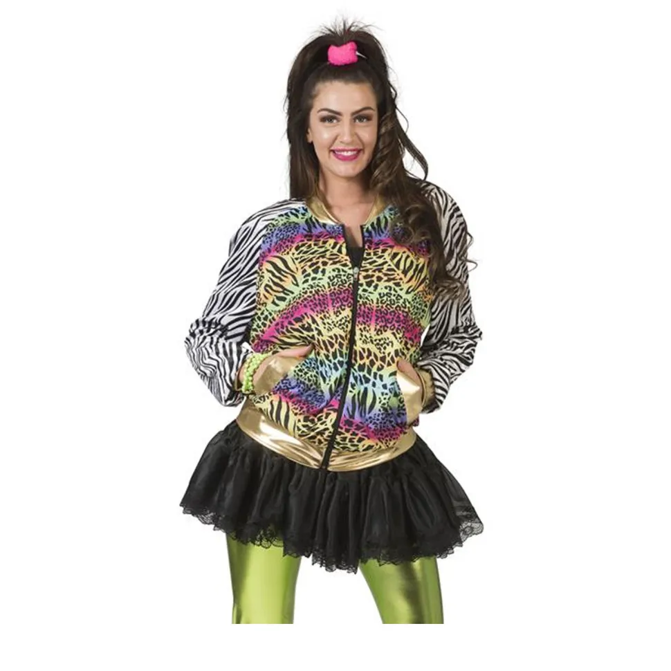 NEU Damen-Kostüm Urban Jungle Lady, Proll-Jacke mit Leo-Print, Gr. 36-38