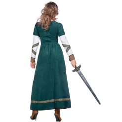 NEU Damen-Kostüm Wikinger-Kriegerin, Kleid mit Schnürung, Gr. 36