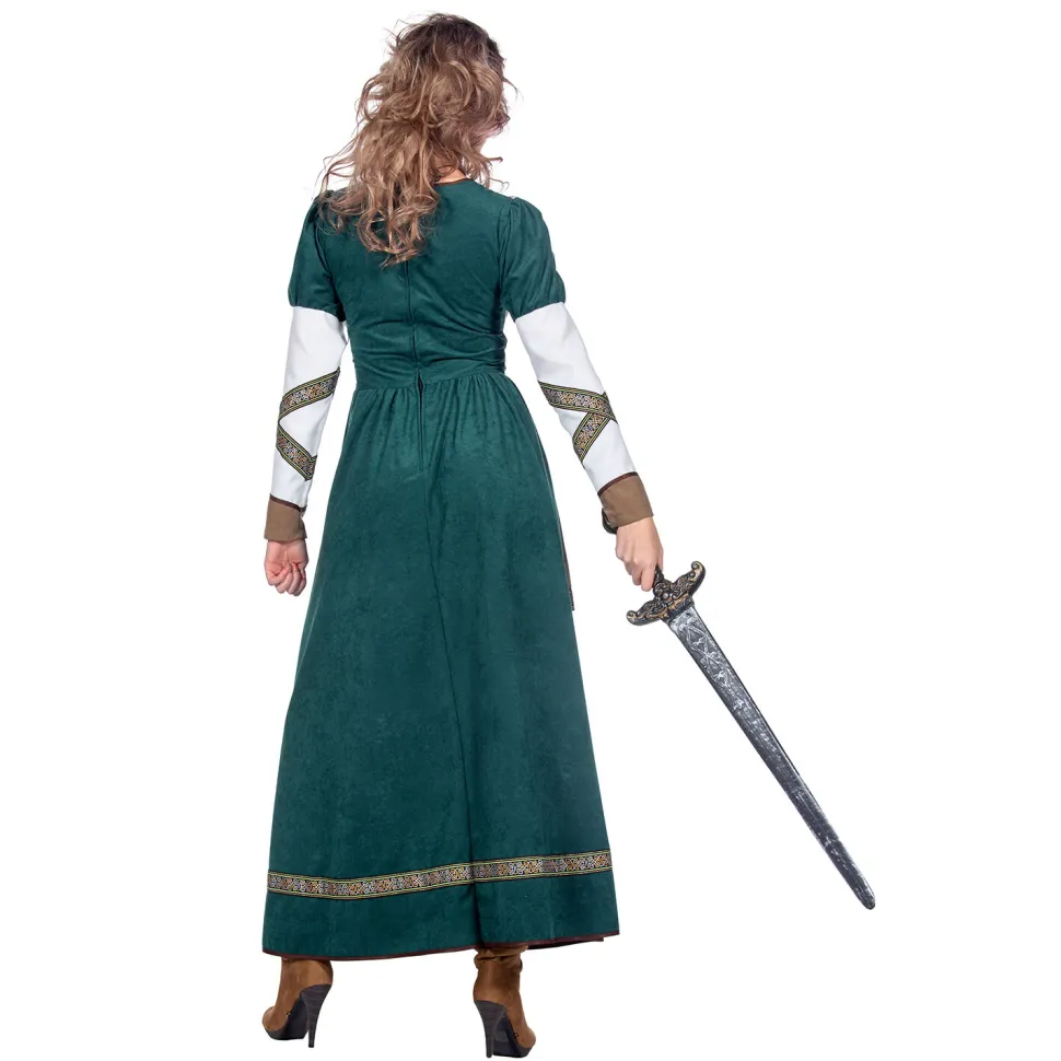 NEU Damen-Kostüm Wikinger-Kriegerin, Kleid mit Schnürung, Gr. 36