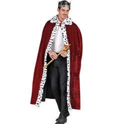 NEU Damen- und Herren Kostümumhang König / Königin, 140cm, bordeaux