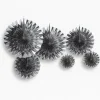 NEU Deko-Fächer-Set Silber, mit 6 Stück, verschiedene Größen