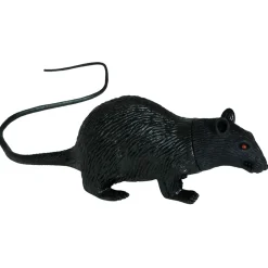 NEU Deko-Ratte aus Gummi, schwarz, ca. 15cm