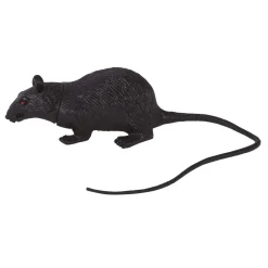 NEU Deko-Ratte aus Gummi, schwarz, ca. 15cm