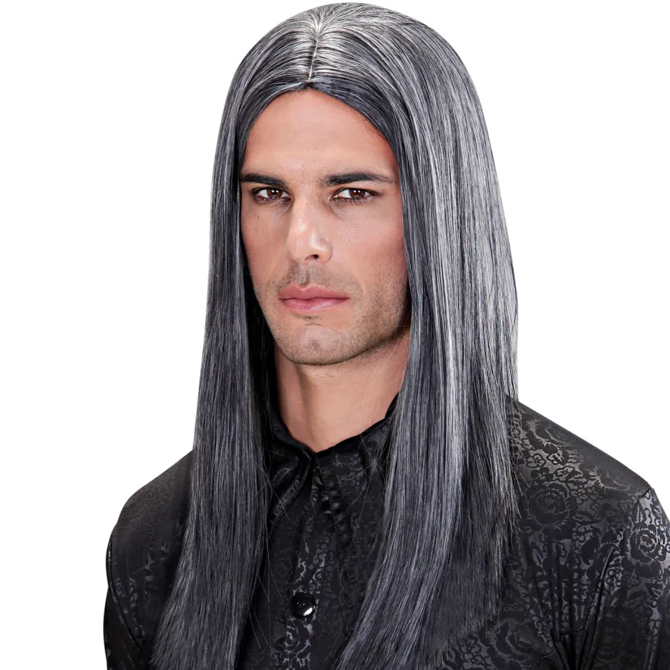 NEU Dream-Hair-Perücke Männer-Langhaar, silbergrau