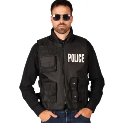NEU Einsatz-Weste für Erwachsene mit Patches für SWAT, Polizei und FBI, Einheitsgröße