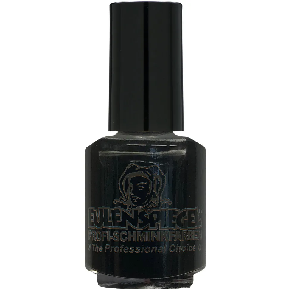 NEU Eulenspiegel Zahnlack Schwarz, Pinselflasche, 7ml
