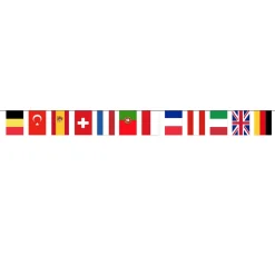 NEU Fahnenkette Europäische Länder, 5m