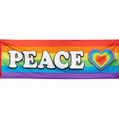NEU Fahne Regenbogen Peace, 74x220cm