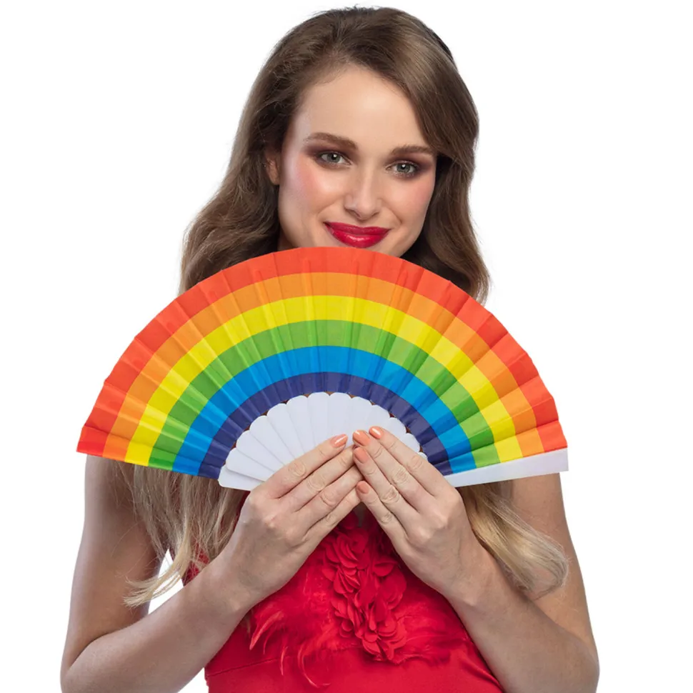 NEU Fächer Regenbogen Pride, ca. 23cm