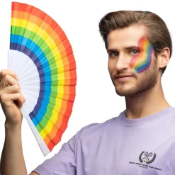 NEU Fächer Regenbogen Pride, ca. 23cm