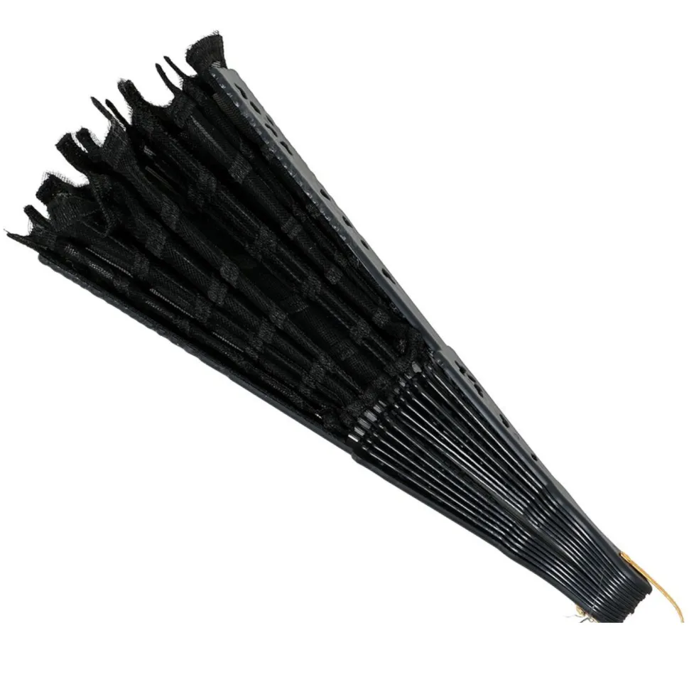 NEU Fächer Spinnweben-Style, schwarz