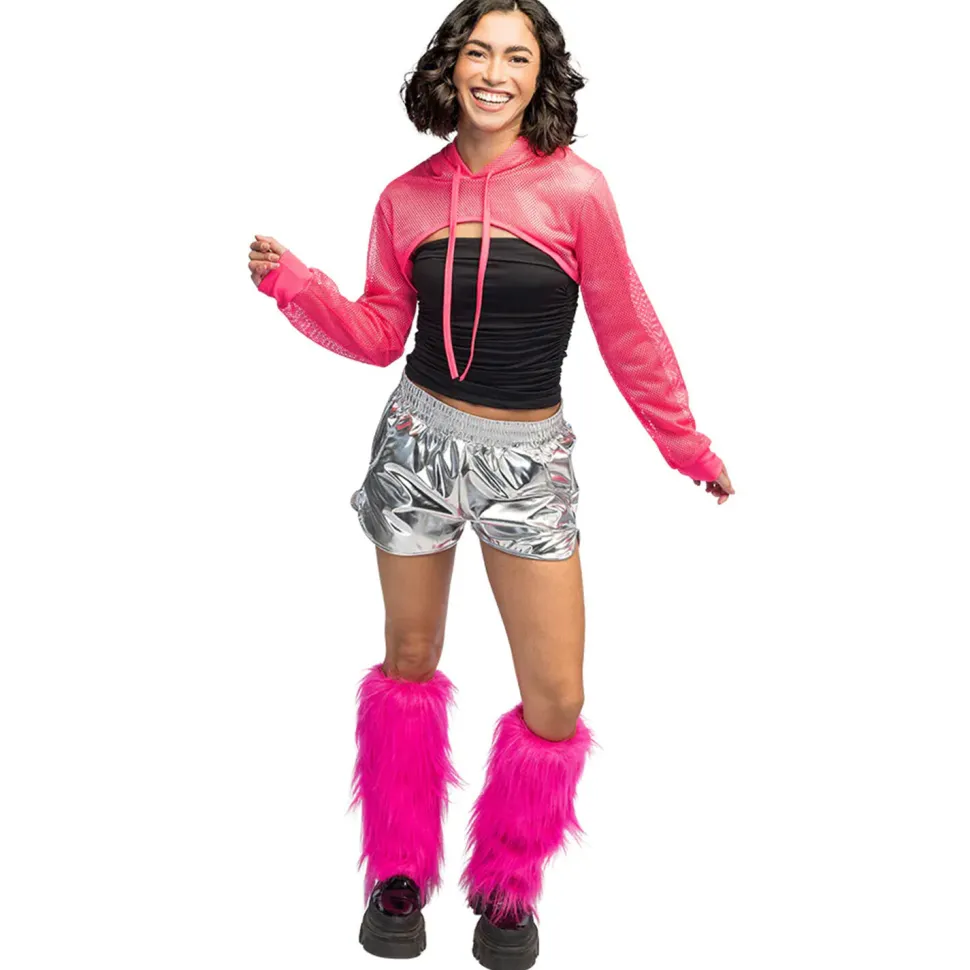 NEU Fellstulpen neonpink, mit Gummizug, schwarzlicht-geeignet