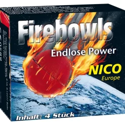 NEU Feuerwerk / Kinder- & Jugendfeuerwerk, Firebowls, Packung mit 4 Stück