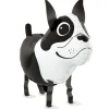 NEU Folienballon Airwalker Boston Terrier Hund, schwarz-weiß, 58x47cm
