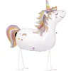 NEU Folienballon Airwalker Einhorn, weiß, 81x91cm