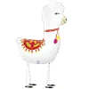NEU Folienballon Airwalker Gemütliches Lama, weiß, 58x100cm
