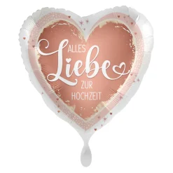 NEU Folienballon - Alles Liebe zur Hochzeit - ca. 45cm Durchmesser