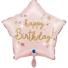 NEU Folienballon Baby-Pink Happy Birthday, rosa, 42x40cm
