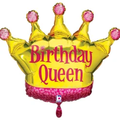 NEU Folienballon Birthday Queen Krone, 75x58cm