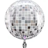 NEU Folienballon Diskokugel, silber, 38cm