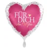 NEU Folienballon - Für Dich von Herzen - ca. 45cm Durchmesser