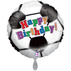 NEU Folienballon Fußball mit Happy Birthday Schriftzug, 35cm