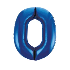 NEU Folienballon Große Zahl 0, Blau, ca. 86cm, Zahlenballon
