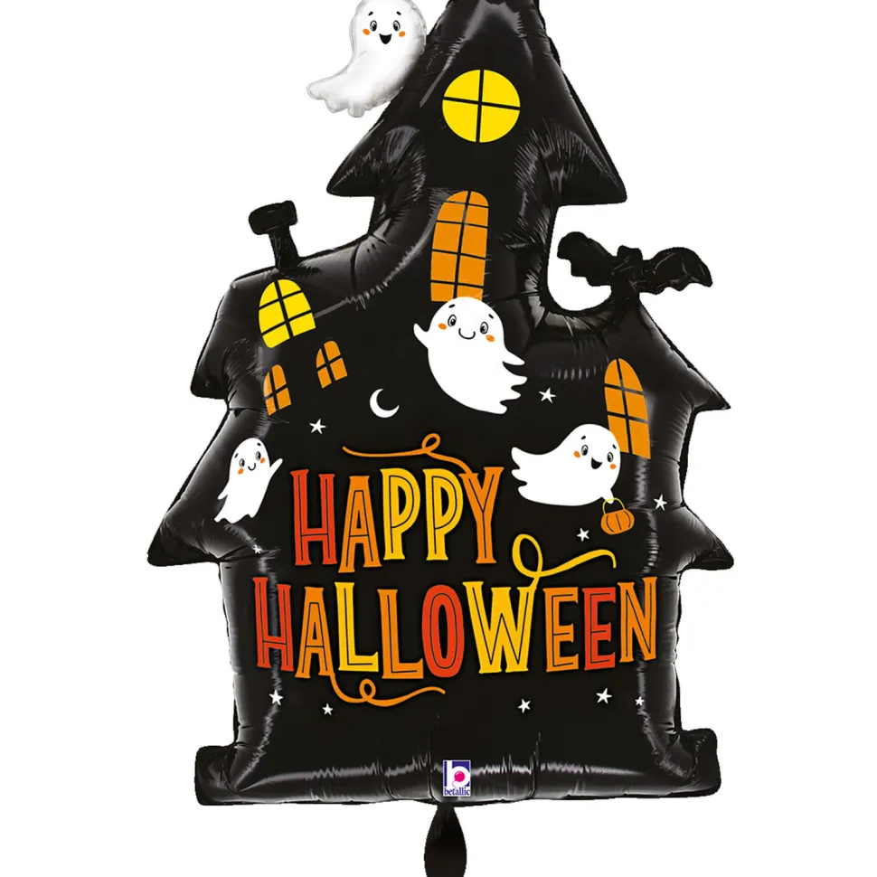 NEU Folienballon Halloween Haunted House, schwarz, 53x80cm