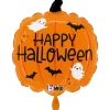 NEU Folienballon Halloween Happy Kürbis, orange, 34x39cm