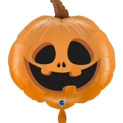 NEU Folienballon Halloween Lachender Kürbis, orange, 53x57cm