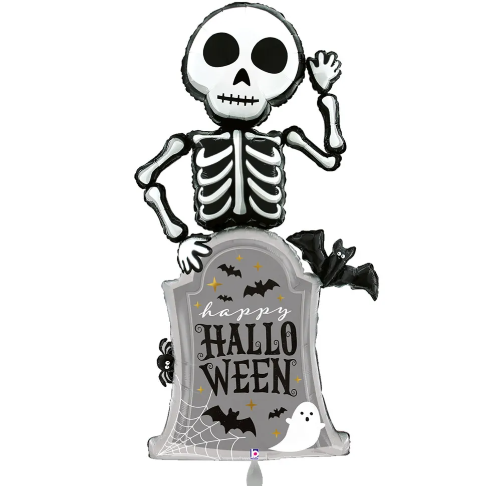 NEU Folienballon Halloween Special Delivery Skelett, 85x169cm