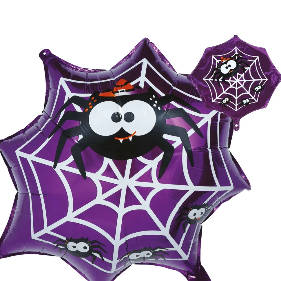 NEU Folienballon Halloween, Spinnennetz mit Spinne, ca. 60cm