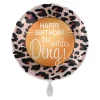 NEU Folienballon - Happy Birthday Du wildes Ding - ca. 45cm Durchmesser