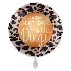 NEU Folienballon - Happy Birthday Du wildes Ding - ca. 45cm Durchmesser