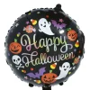 NEU Folienballon Happy Halloween, schwarz mit Halloween-Motiven, ca. 50cm