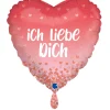 NEU Folienballon Herz Ich Liebe Dich, rosa, 36x36cm