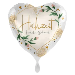 NEU Folienballon - Hochzeit Herzlichen Glückwunsch - ca. 45cm Durchmesser