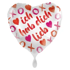 NEU Folienballon - ich hab dich lieb - ca. 45cm Durchmesser