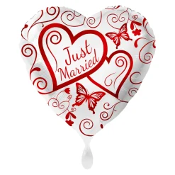 NEU Folienballon - Just Married - ca. 45cm Durchmesser