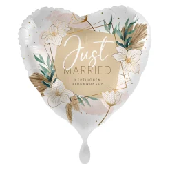 NEU Folienballon - Just Married Herzlichen Glückwunsch - ca. 45cm Durchmesser