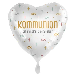 NEU Folienballon - Kommunion die liebsten Glückwünsche - ca. 45cm Durchmesser