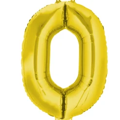 NEU Folienballon Medium Zahl 0, gold, ca. 66cm hoch