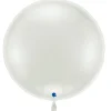 NEU Folienballon Riesen-Ballon XXL, rund, ca. 75x75cm, unifarben, weiß