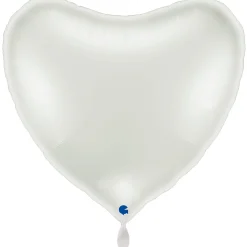 NEU Folienballon Riesen-Herzballon XXL, ca. 75x70cm, unifarben, weiß