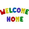 NEU Folienballon-Set Welcome Home, bunt, ca. 40cm hoch